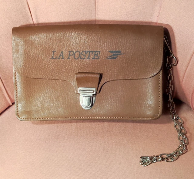 ANCIENNE SACOCHE de postier en cuir anciennement PTT La poste
