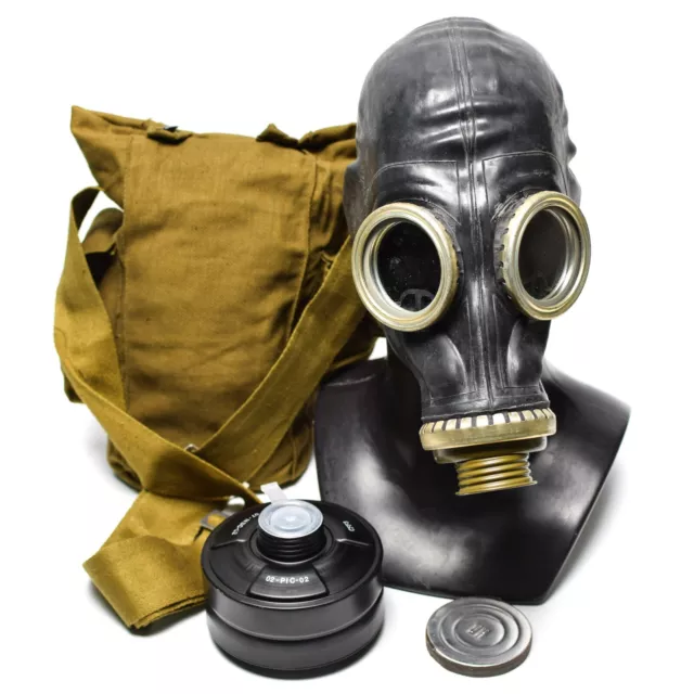 Original Soviet Era Gas mask GP-5 black rubber Face mask Size Xsmall