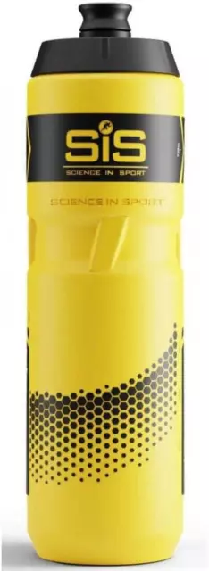 SIS Yellow Sports Water Bottle, Plastic Water Bottle, Black Logo, Yellow Colour,