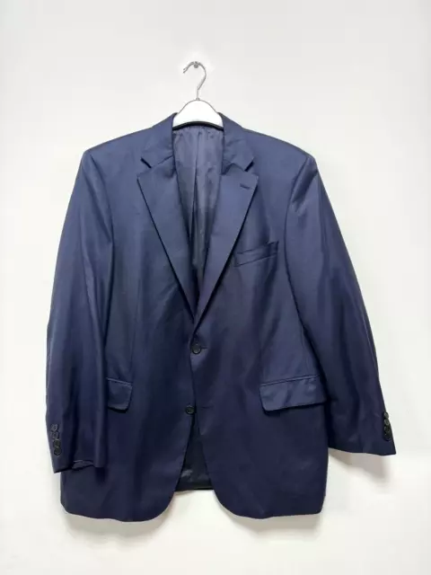 EDUARD DRESSLER Giacca blazer uomo blu navy lana taglia EU54 UK44