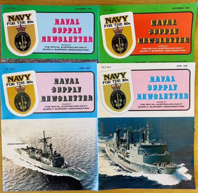 Royal Australian Navy Journals  Supply Organisation 11 volumes 1980's 90's 2