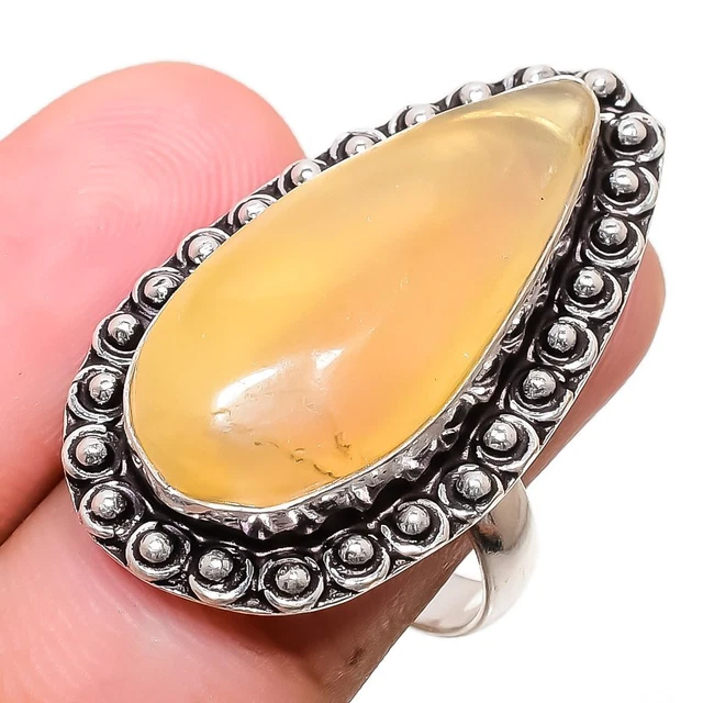 Fluorite Gemstone Handmade 925 Sterling Silver Jewelry Ring Size 6.5