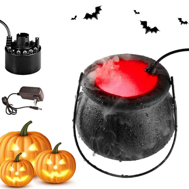 Halloween Witch Pot Smoke Machine Fogger Misting Cauldron Mist Maker Party Prop