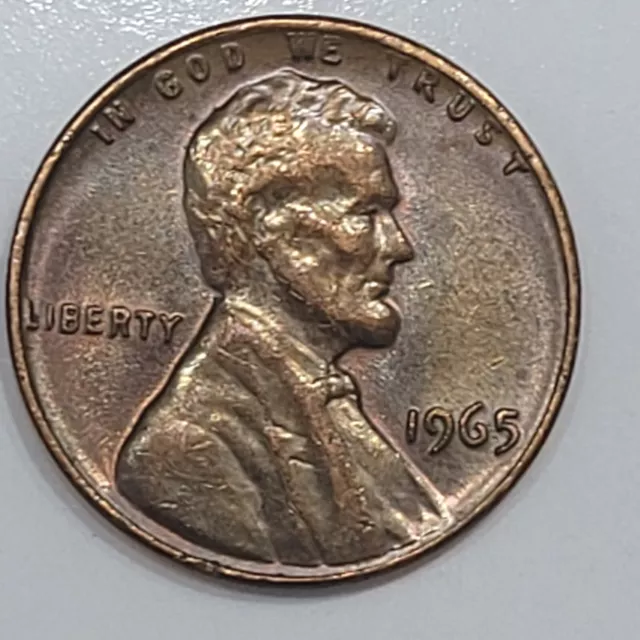 1965 lincoln  penny no mint mark Ddo ddr
