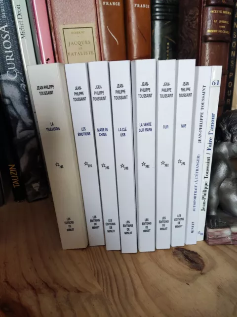 Lot De 9 Livres De Jean Philippe Toussaint Aux Éditions De Minuit