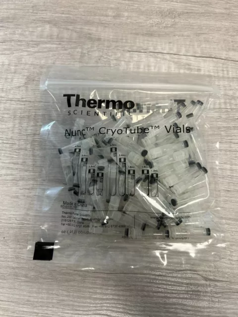 Thermo Scientific 37080 0.5mL Cryobank Nunc Cryotube Vials 96/Bag 8 Bags/Box