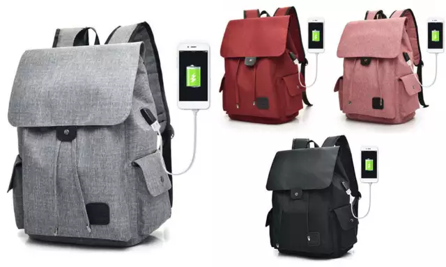 Kequ USB Charging Backpacks Smart Travel Backpack with Laptop Compartment