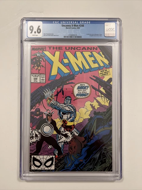 Uncanny X-Men #248 CGC 9.6 NM+ WHITE Marvel 1989 Key 1st Jim Lee art