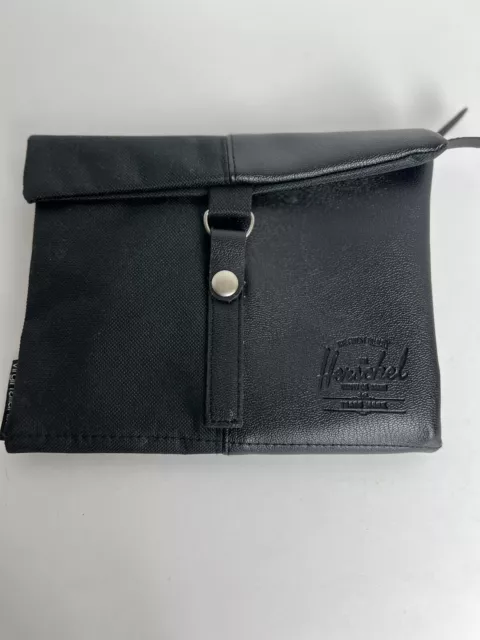 Herschel Supply Co Wash Bag Virgin Atlantic Black Purple Lining Amenity Kit