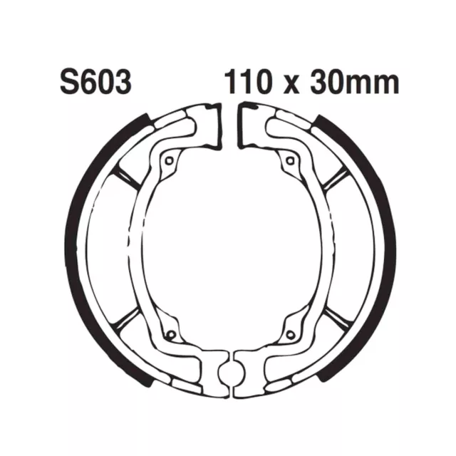 Coppia Ganasce Freno Ebc S603G S603G Per Suzuki 50 Ts Xk 1980-1983