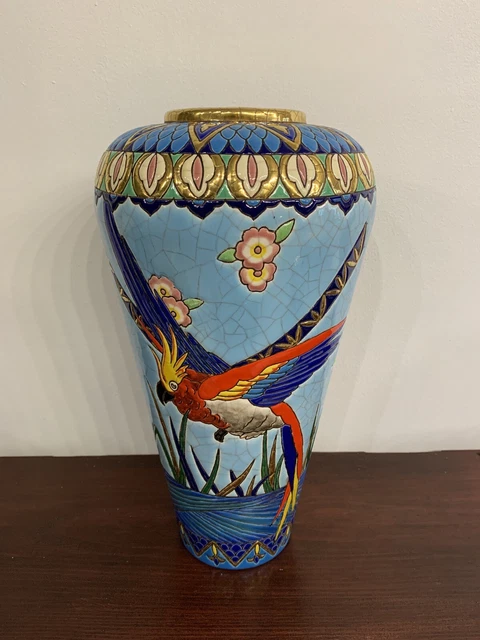 Vase Décoratif En Céramique émaillée - Décoration émaux D'art, Forme Ronde, Multicolore, Occasion