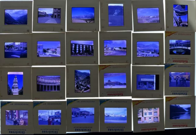 Lot Of 140 35mm Slides 1960s Travel Spain Iceland Scandinavia Gibraltar Kodak