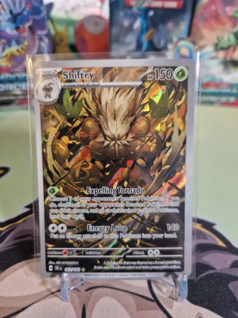 Shiftry 163/162 Temporal Forces Pokémon TCG Illustration seltene Holo-Karte Neuwertig