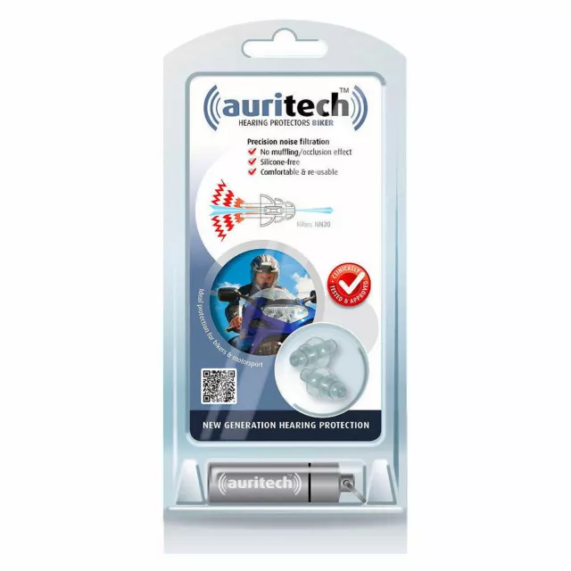 Auritech New Generation Hearing Protectors Motorcyclist Ear Plugs Multi Pack