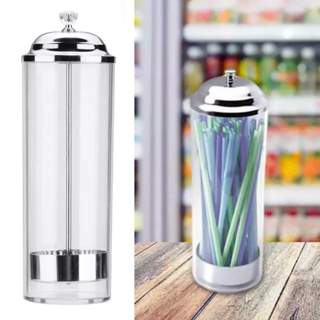 Vintage Straw Dispenser Holder Jar Bottle Soda Drink Diner AU