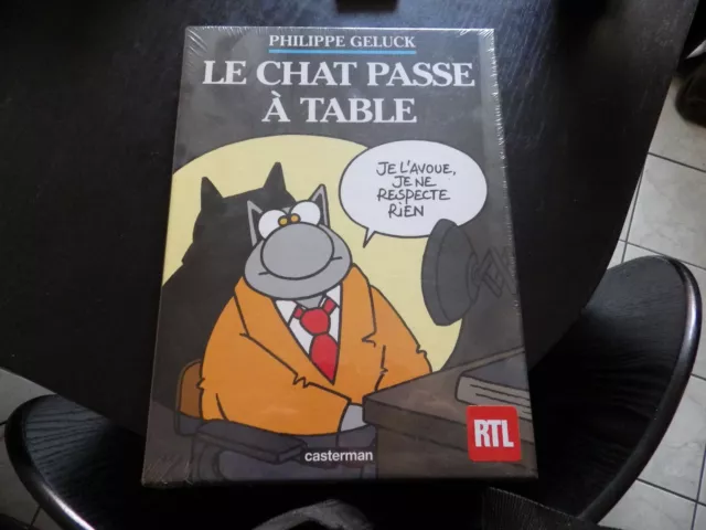 GELUCK. Le Chat passe à Table. 2 volumes Casterman 2014 sous coffret. NEUF
