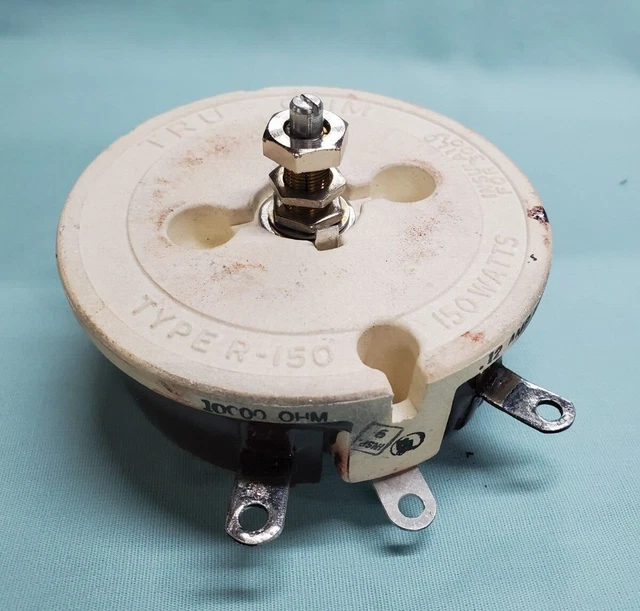 TRU-OHM Type R-150 Rheostat, 10000 Ohm, 150 Watt 