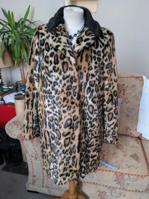 Topshop leopard fur coat hotsell