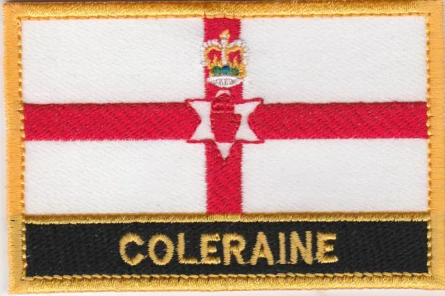 Coleraine Northern Ireland Town & City Embroidered Sew on Patch Badge
