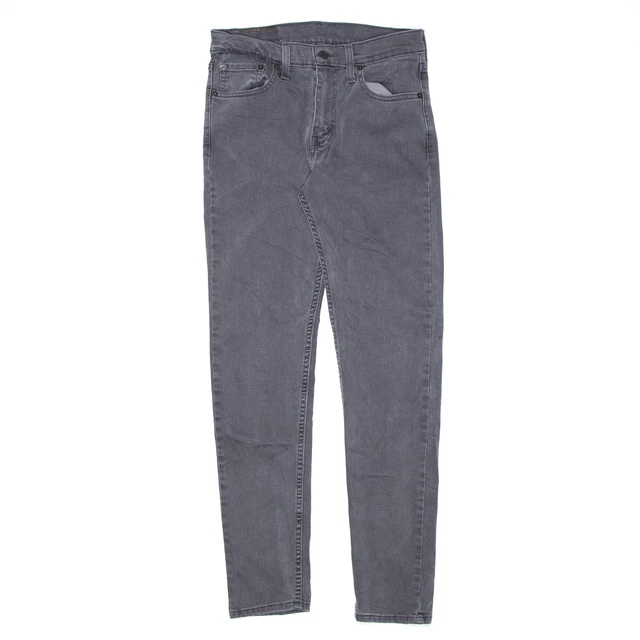 Jeans LEVI'S 512 da uomo grigi in denim sottili affusolati W29 L32