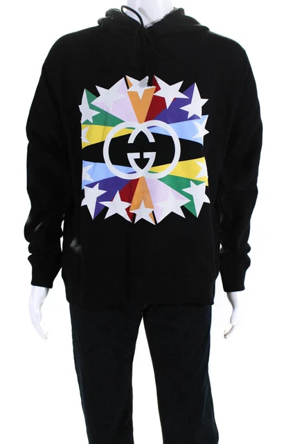 Gucci hoodie hotsell rainbow logo