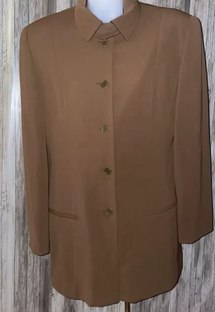 BURBERRY Burberrys Of London Vintage Wool Jacket Blazer In Brown Women’s Sz 6