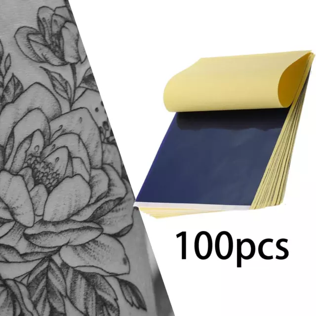 100x papier de transfert de tatouage papier pochoir thermique papier calque