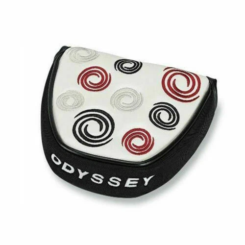 ODYSSEY WHITE SWIRL Mallet Closure Putter Head Cover UK Stock