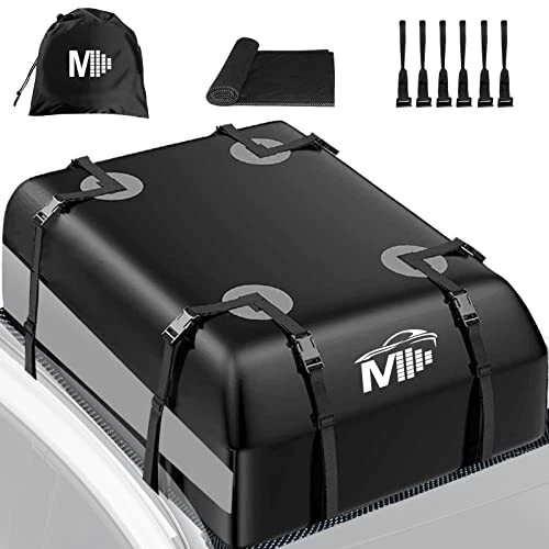 Car Rooftop Cargo Carrier Bag - 21 Cubic Feet Car Top Carrier for All Cars wi...