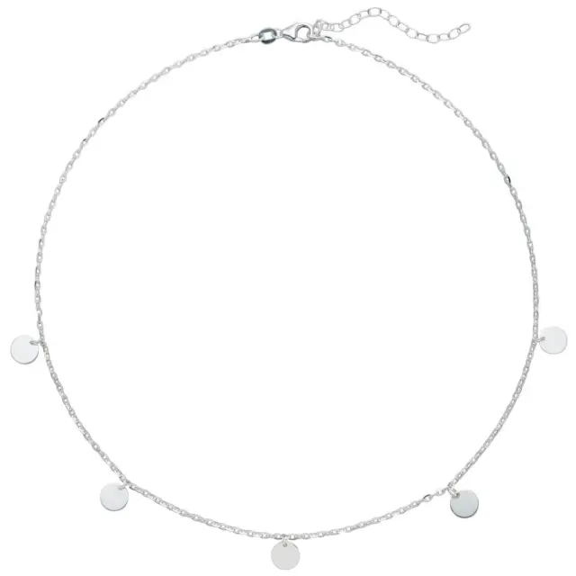 Damen Collier Halskette 925 Sterling Silber diamantiert Kette Silberkette