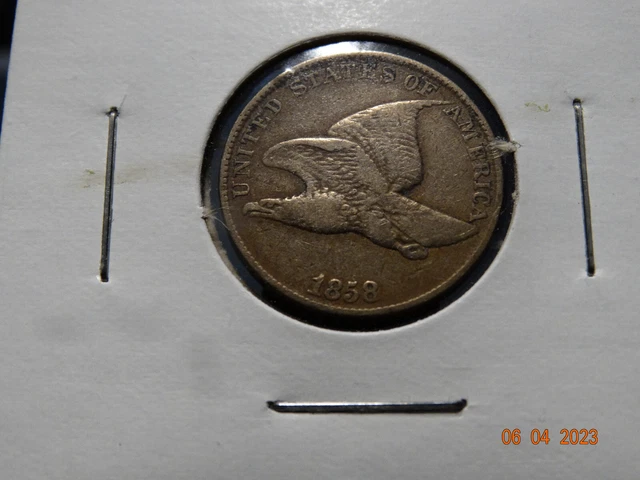 1858 F Flying Eagle Cent - Small letters