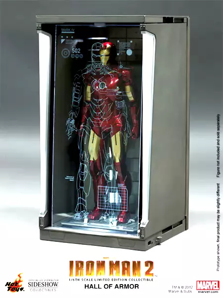 Hot Toys Hall Of Armor 1/6 Scale Brand New Shipper Sealed Home Workshop Led Iron