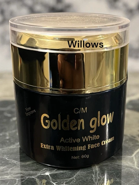 Crème éclaircissante Visage GOLDEN GLOW Extra Whitening - 60g, à L'acide Kojique Et Or, Pour Taches, Tous Types De Peau