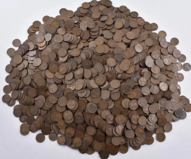100 Coins Estate Unsearched Lincoln Wheat Pennies Old Us Coins Lot 1909-58