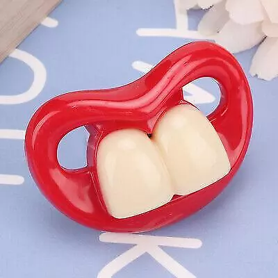 Novelty Baby Pacifier | Silicone Dummy with Two Front Teeth | Fun Nipple for
