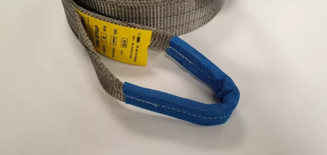 RECOVERY WINCH 4x4 TOWING/TOW ROPE STRAP 5M OFFROAD 14TON 3