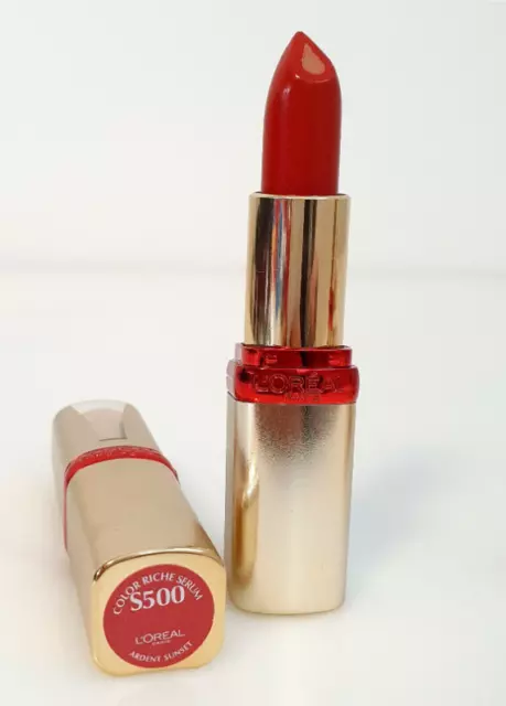 Lápiz labial suero Loreal Paris Loreal color rico S500 puesta de sol ardiente