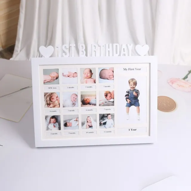 First Year Photo Moment Baby Frame DIY 0-12 Month Picture Display