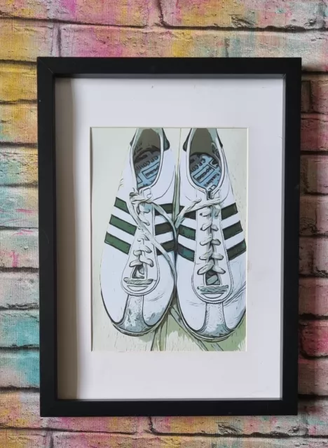 Football Casuals adidas CP Company Trainers pop Art Style Tribute Picture Print