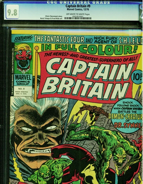 Captain Britain #9 Cgc 9.8 Highest 1976 1St Full  Betsy Braddock Later Psylocke
