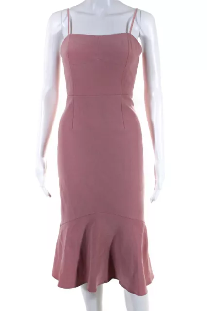 Finders Womens Spaghetti Strap Continuum Midi Dress Pink Dust Size Extra Small