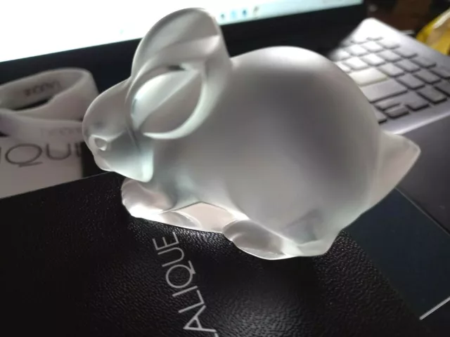 Lalique Rare Resting Rabbit Stunning  New Condition  Boxed -Outstanding