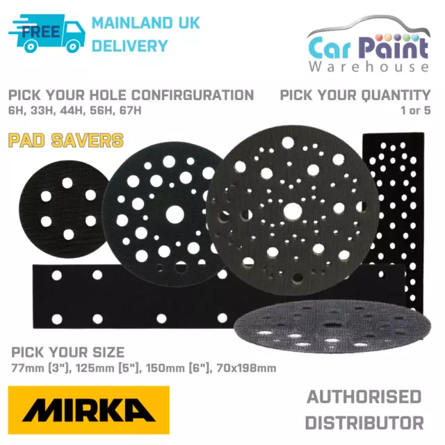 Mirka Sanding Pad Saver [Backing Pad Saver] All Sizes Abranet / Autonet