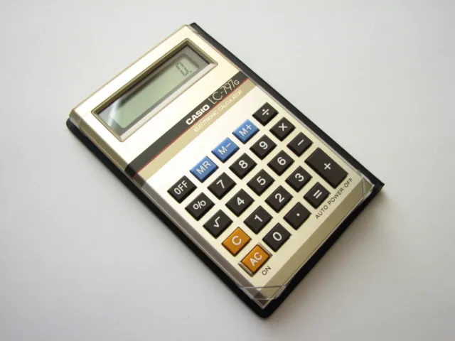 Inmaculada NUEVO NOS Vintage 1982 🔴 NOS CASIO LC-797g LCD BASIC pocket Calculator