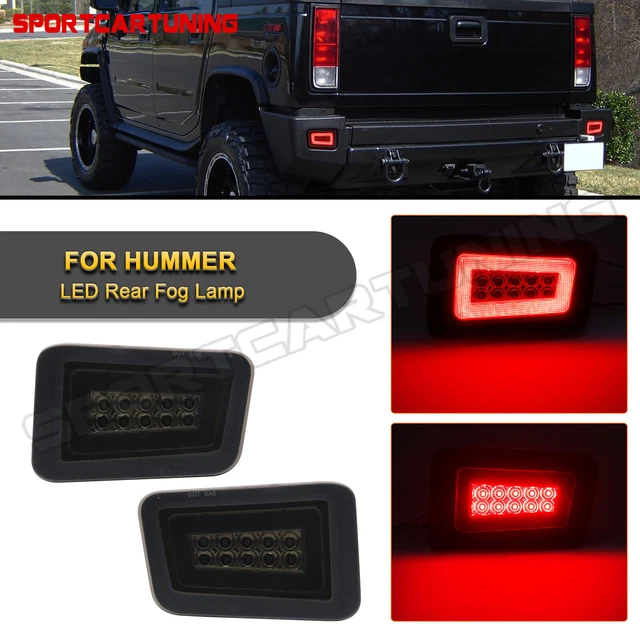 SMOKED LENS LED Rear Fog Lights Bumper Reflector Tail Lights For 0509