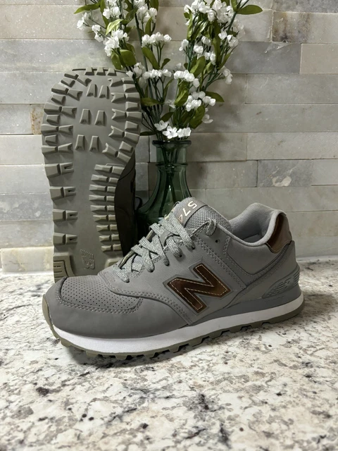 New balance 574 gray and rose gold hot sale