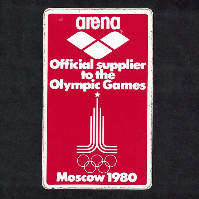 Autocollant Publicitaire Olympia Jeux Olympiques Moscou 1980 - Arena Swimwear Moscow