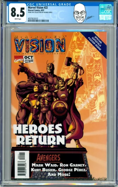 George Perez Pedigree Collection CGC 8.5 Marvel Vision #22 Avengers