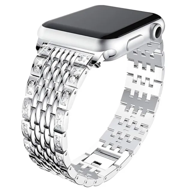 Cinturino Glam per Apple Watch Series 7/SE/6/5/4/3/2/1 - 41mm/40mm/38mm Argento