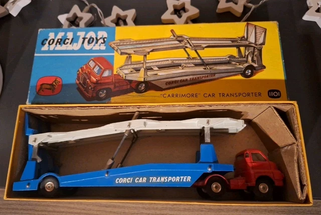 Articulated Tanker Gulf Corgi Major Ford Truck CORGI TOYS 1159 Ford Camion Transporteur De Voitures Vert Métal En Boite BRICABOCK